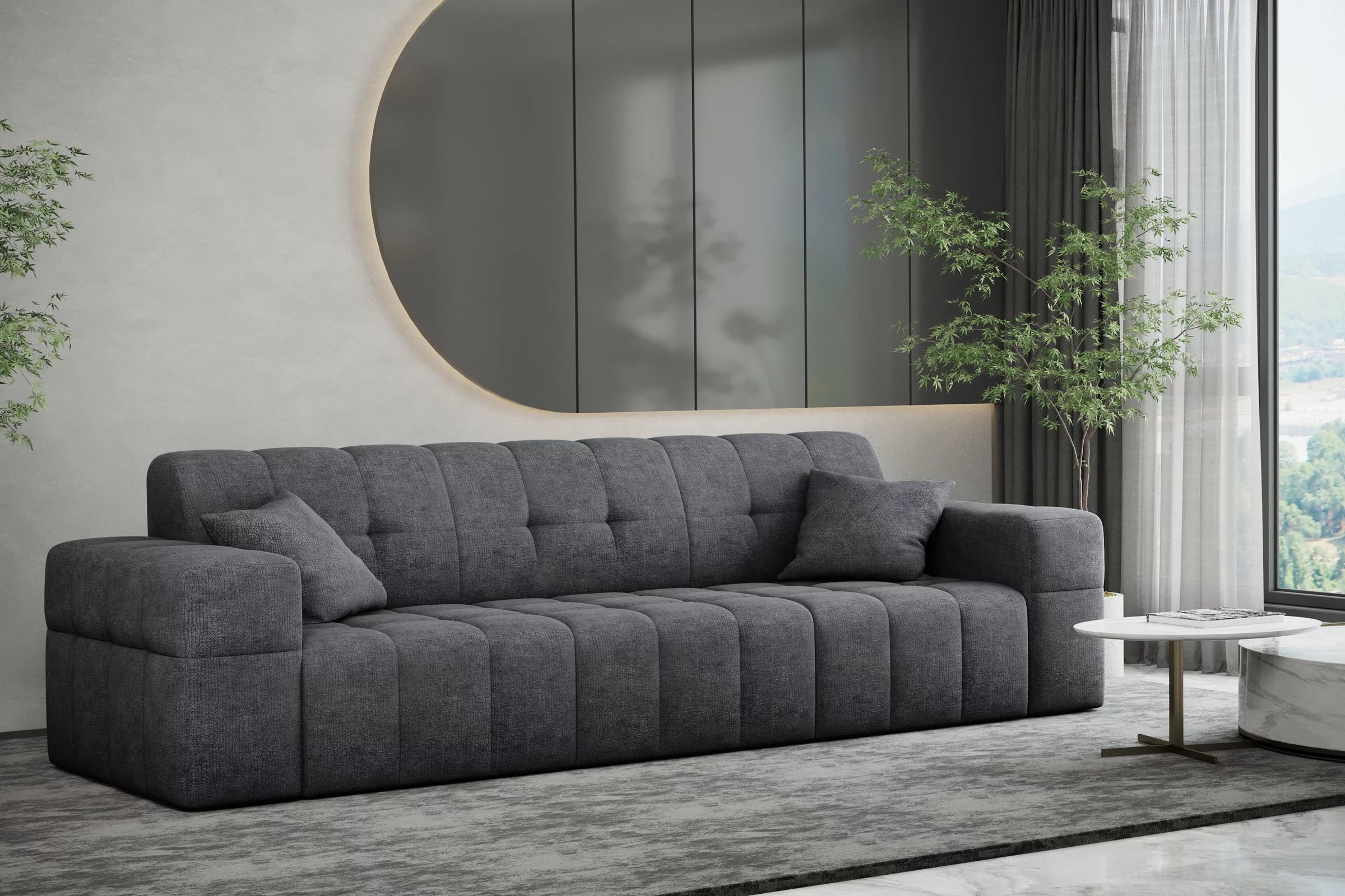3-Sitzer Sofa Nimes in Teddy, 245 cm Breite