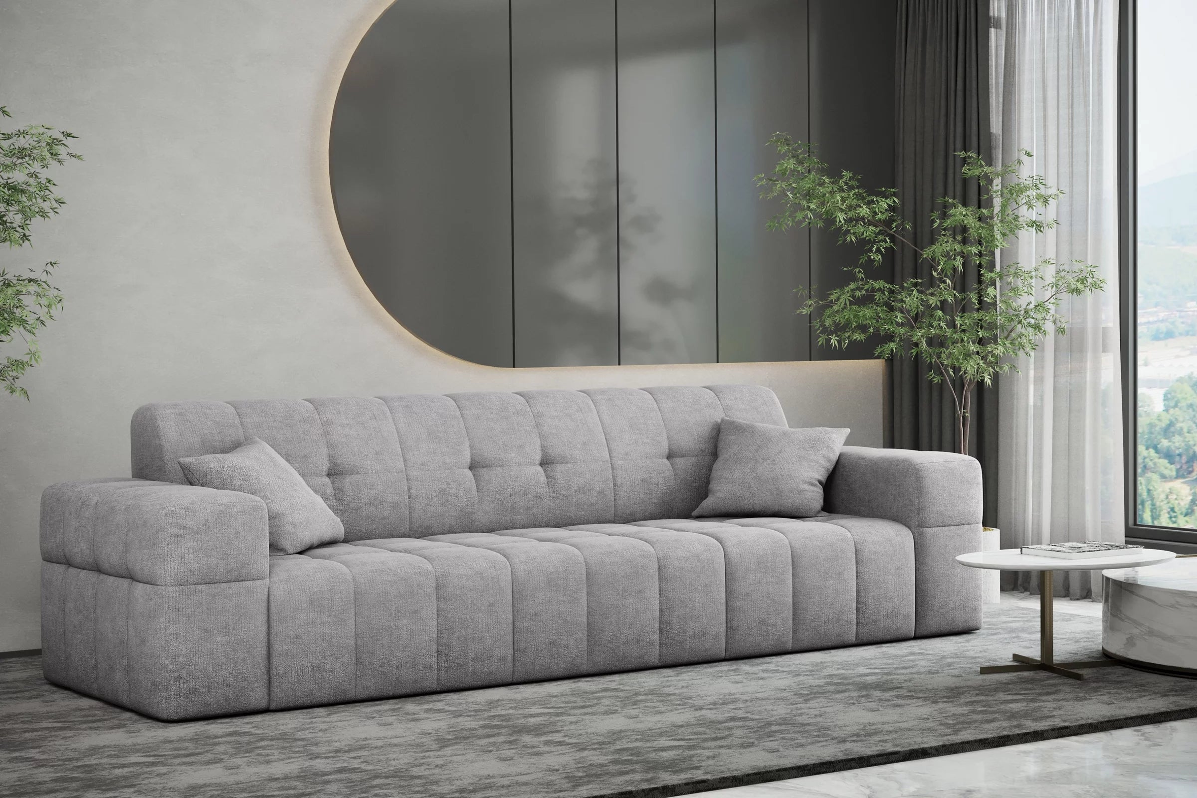 3-Sitzer Sofa Nimes in Teddy, 245 cm Breite