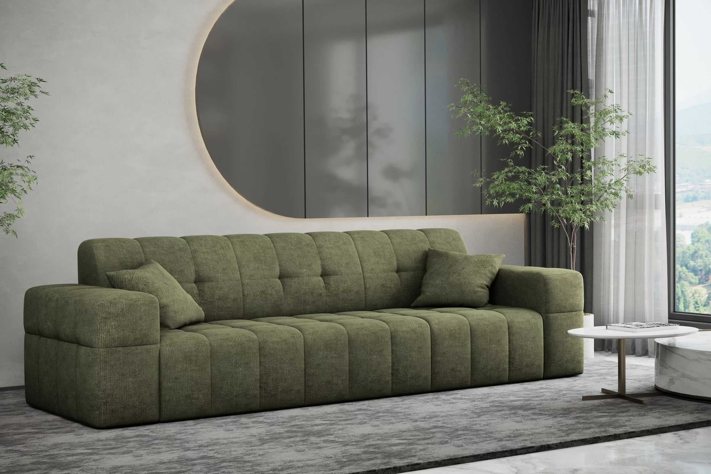 3-Sitzer Sofa Nimes in Teddy, 245 cm Breite