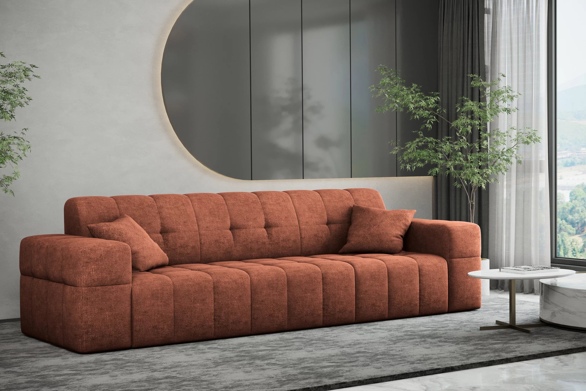 3-Sitzer Sofa Nimes in Teddy, 245 cm Breite