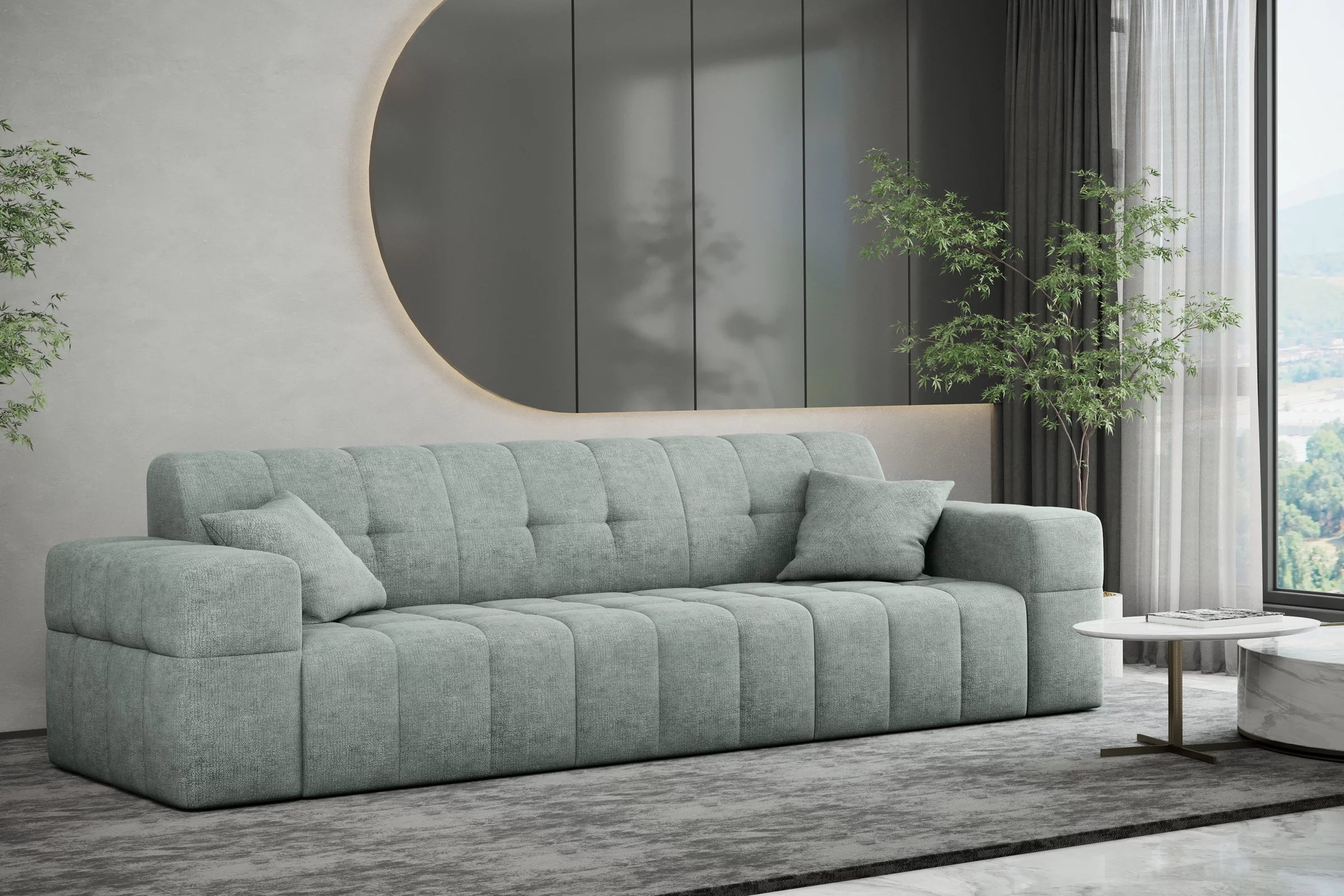 3-Sitzer Sofa Nimes in Teddy, 245 cm Breite
