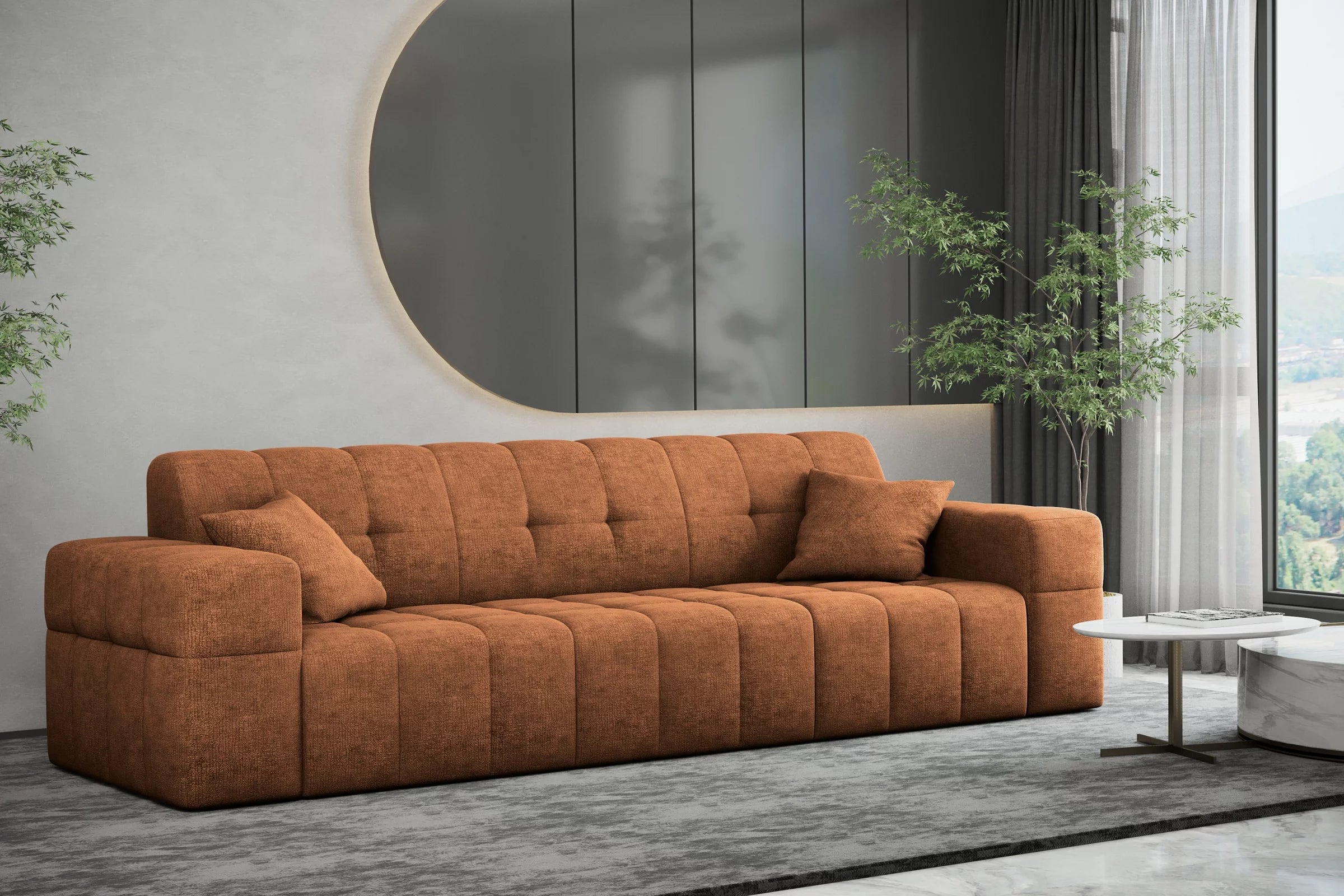 3-Sitzer Sofa Nimes in Teddy, 245 cm Breite