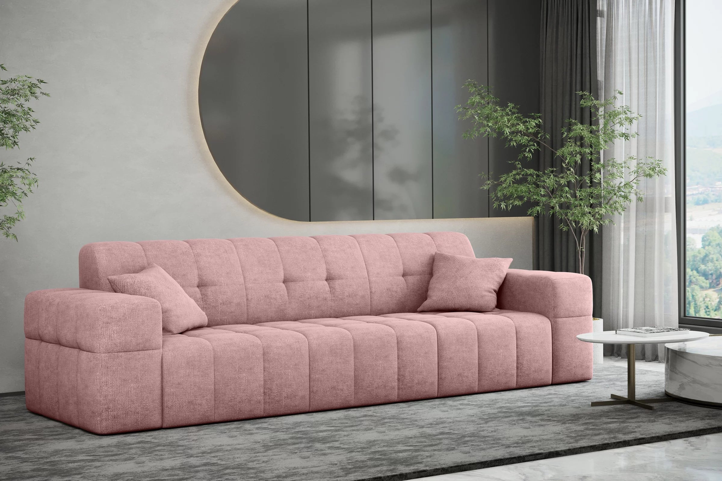 3-Sitzer Sofa Nimes in Teddy, 245 cm Breite