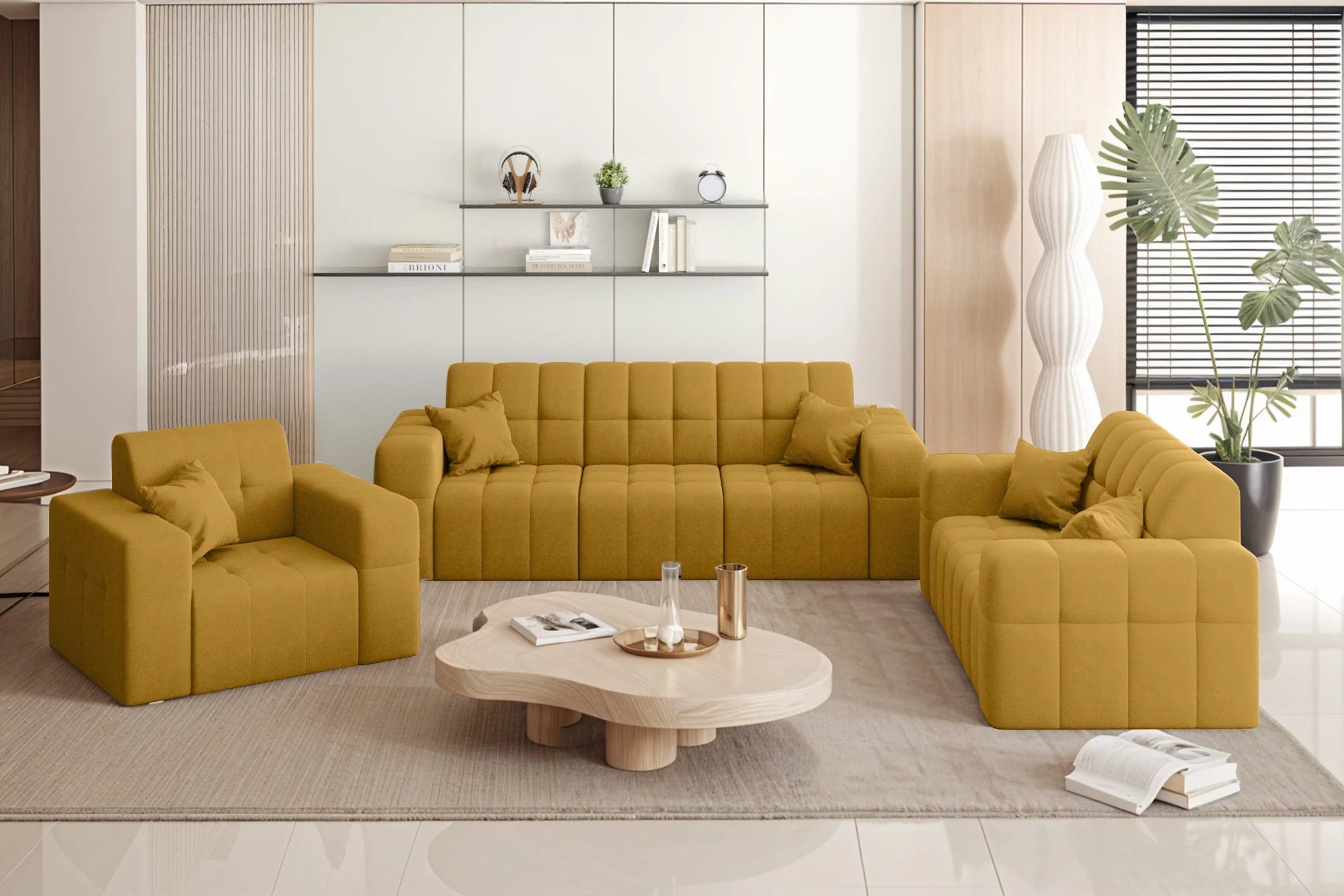 Sofa Set Nimes 3-2-1 #Variant_Gelb