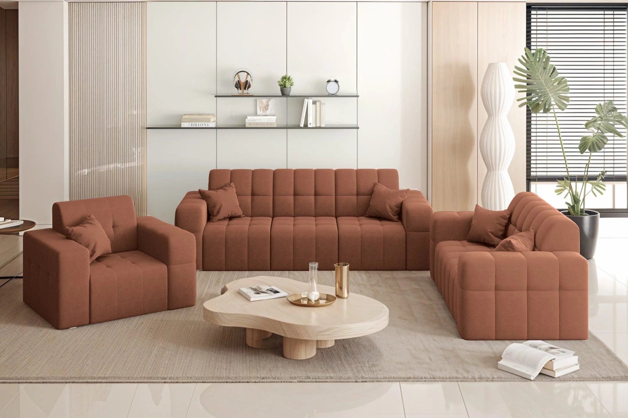 Sofa Set Nimes 3-2-1 #Variant_Kupfer