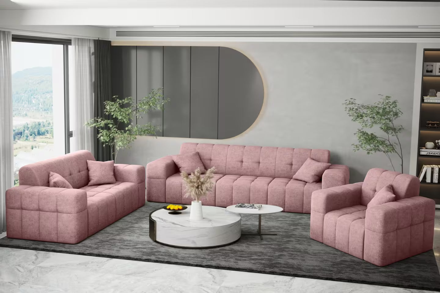 Sofa Set Nimes 3-2-1 #Variant_Rosa