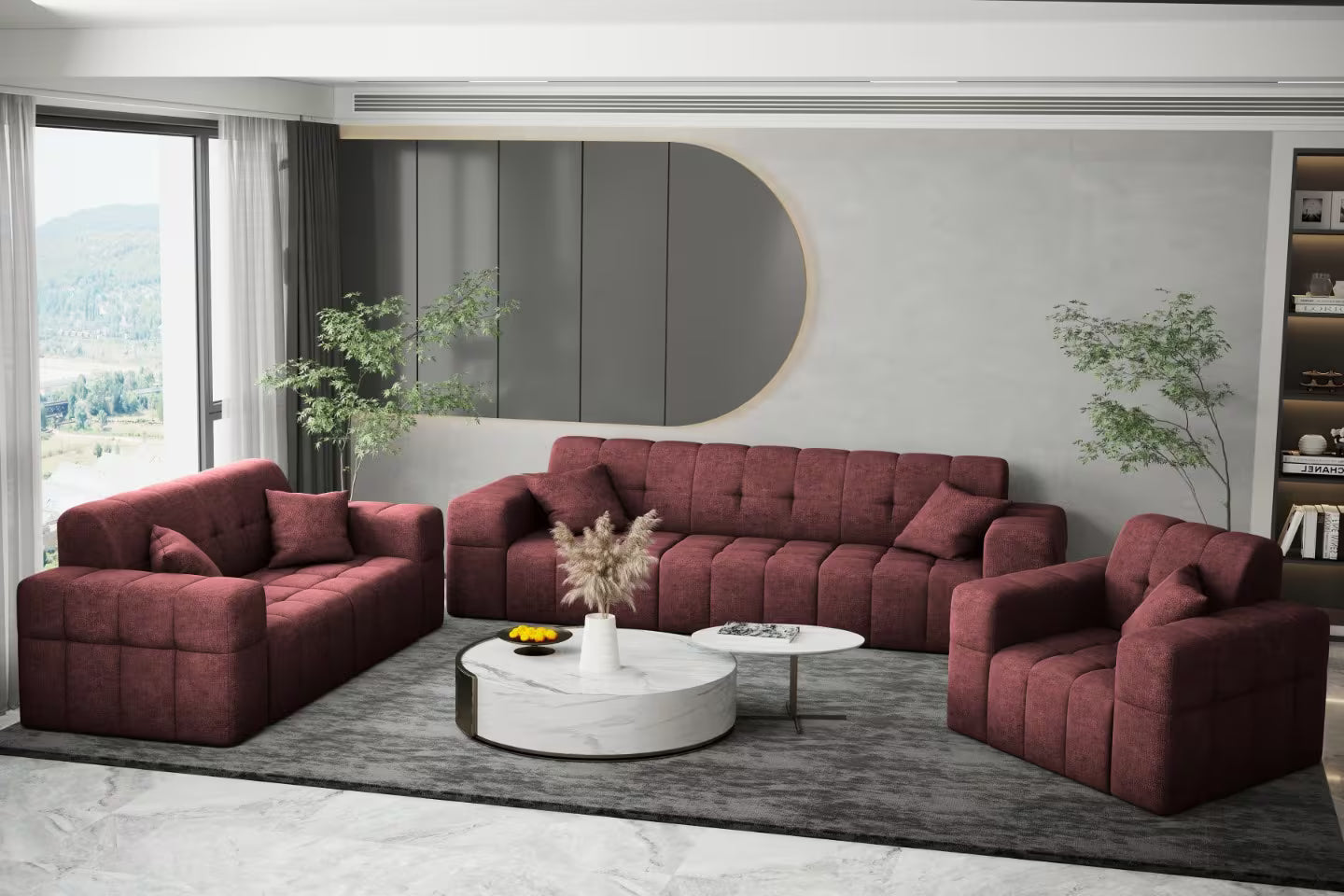 Sofa Set Nimes 3-2-1 #Variant_Rot