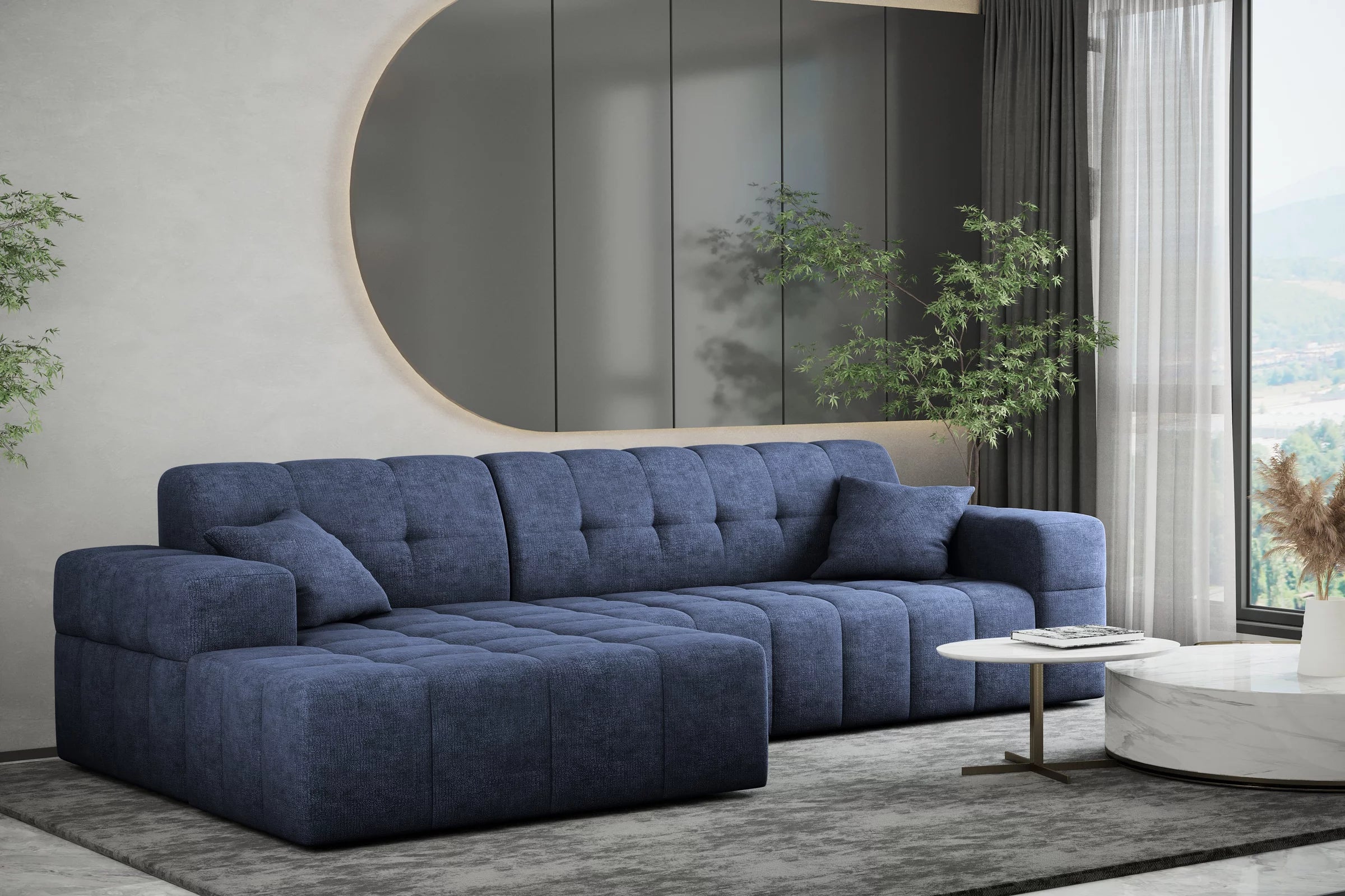 Ecksofa Nimes (li) in Teddy, 265 cm Breite