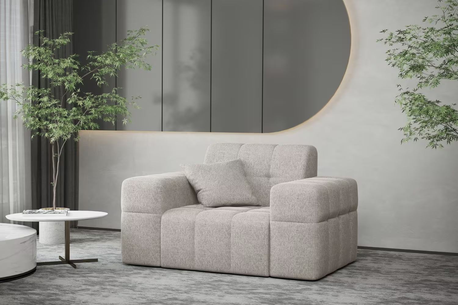 Sessel Nimes in Struktur, 120 cm Breite