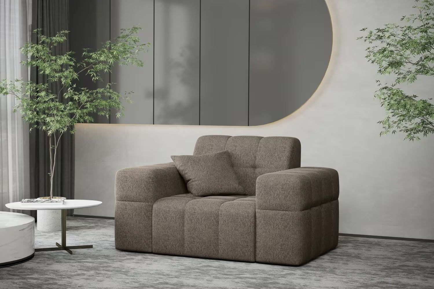 Sessel Nimes in Struktur, 120 cm Breite