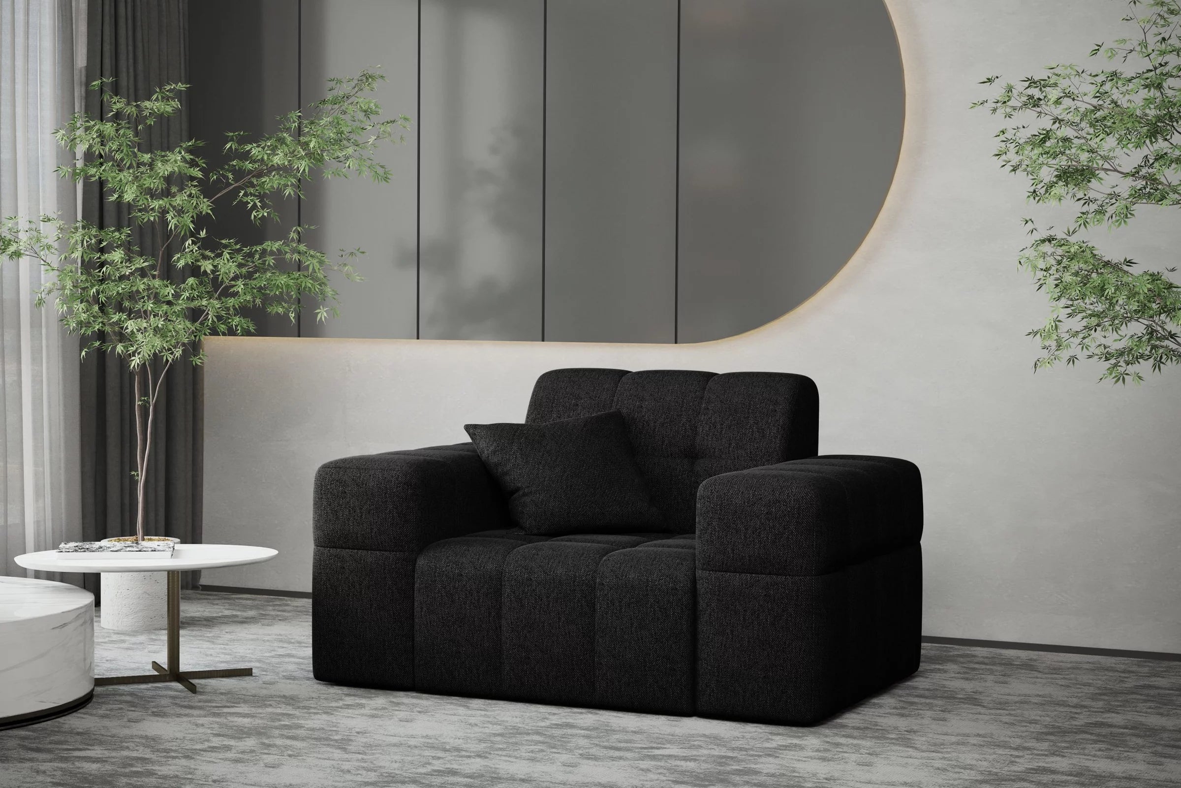Sessel Nimes in Struktur, 120 cm Breite
