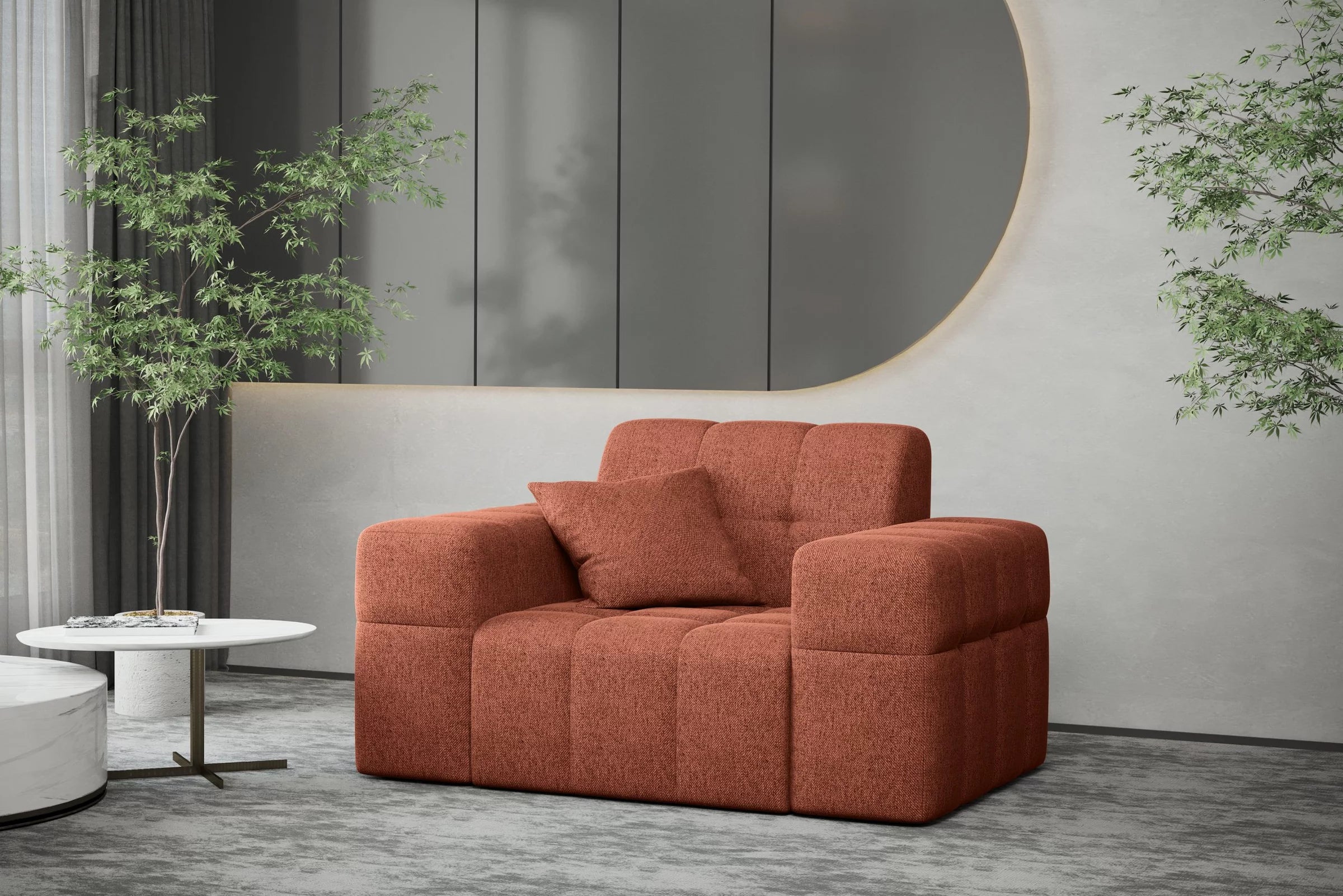 Sessel Nimes in Struktur, 120 cm Breite