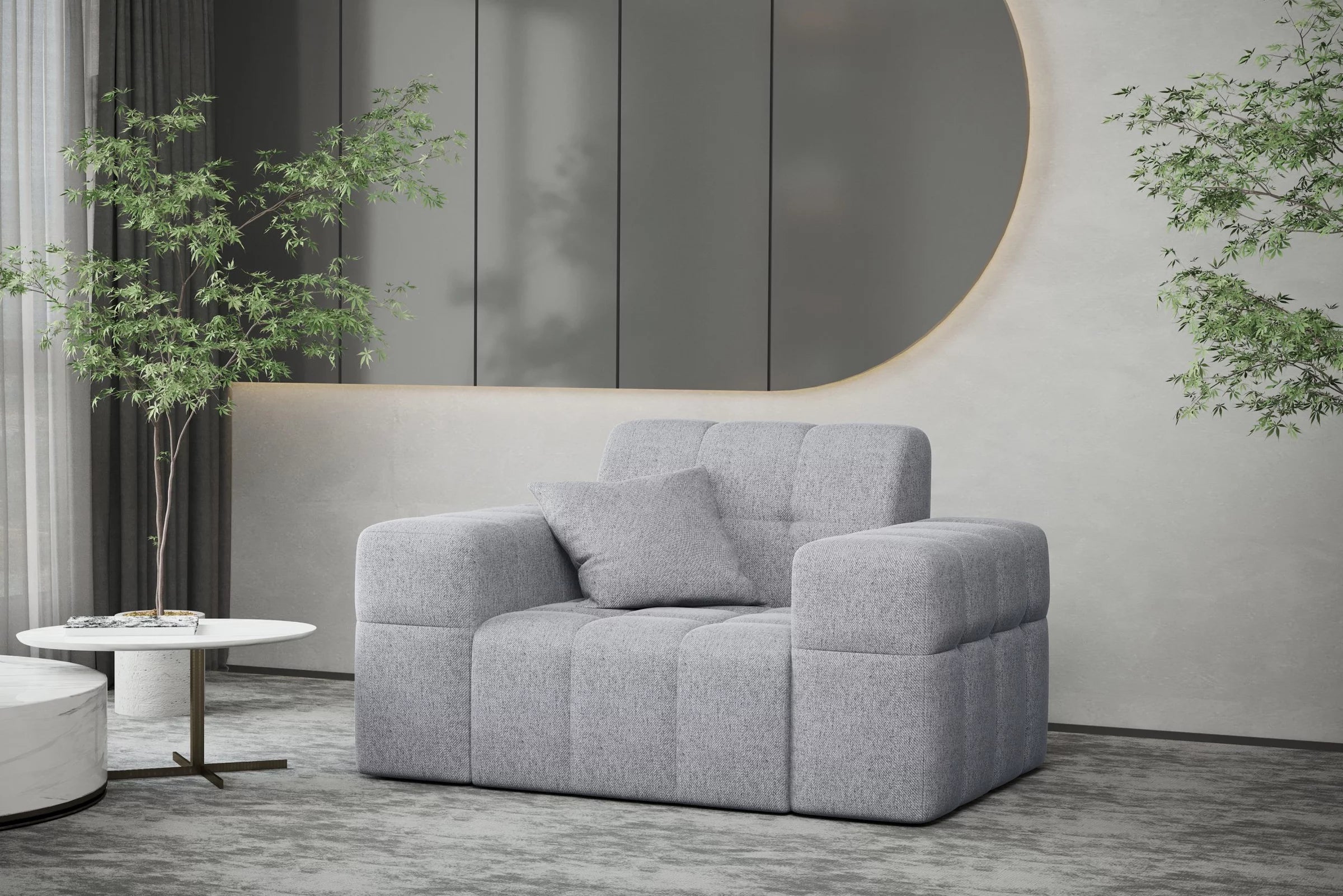 Sessel Nimes in Struktur, 120 cm Breite