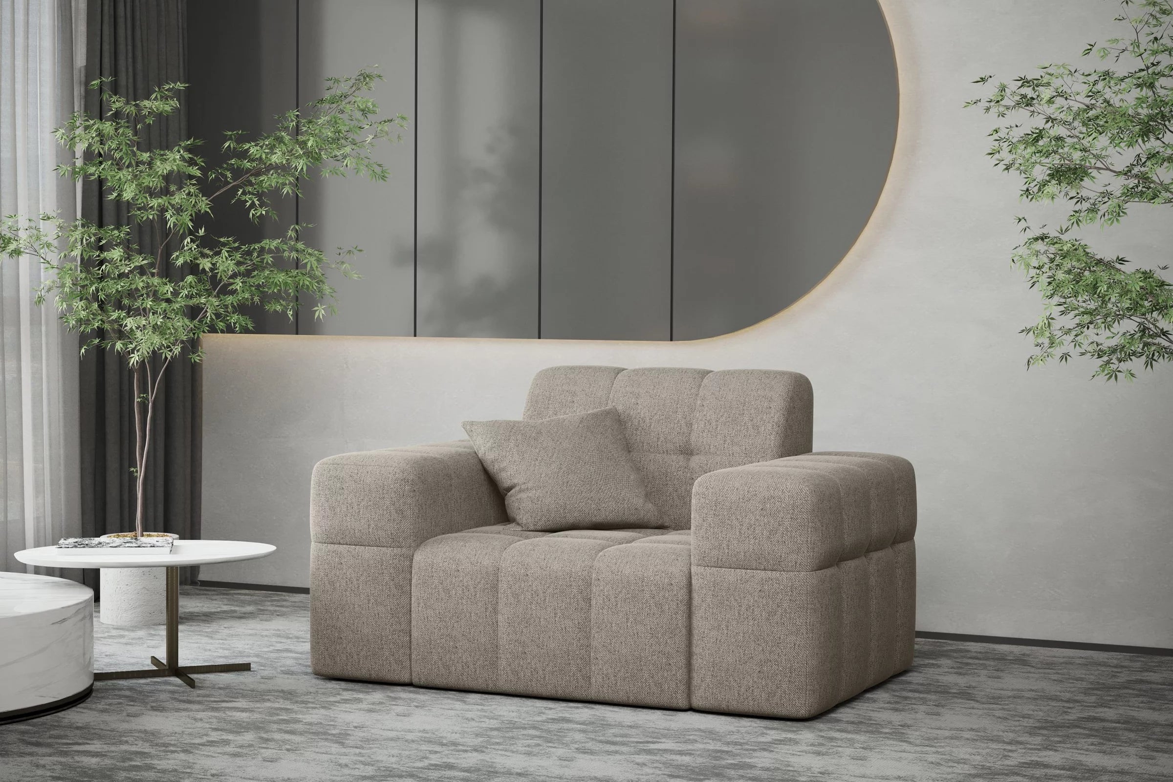 Sessel Nimes in Struktur, 120 cm Breite
