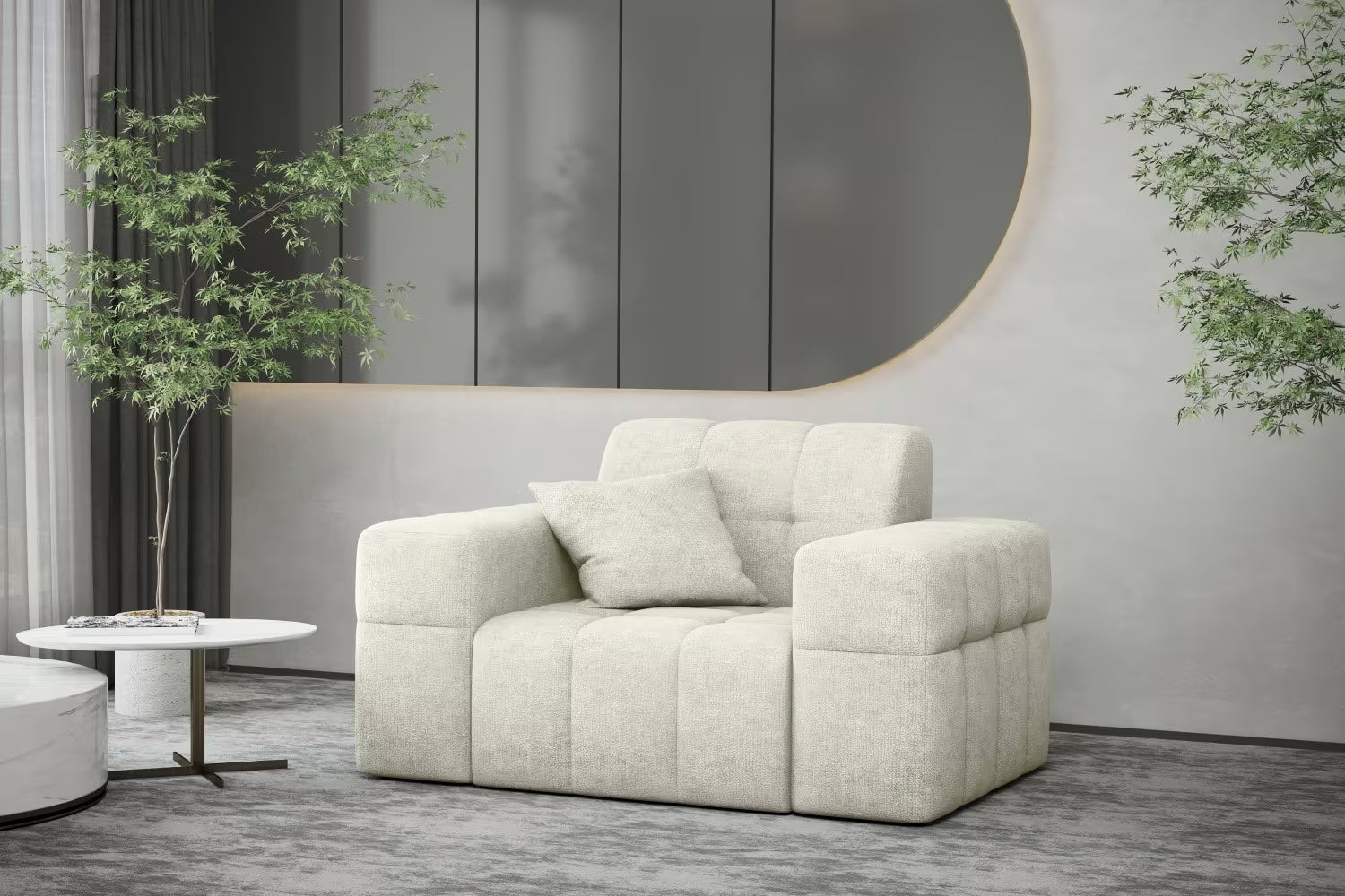 Sessel Nimes in Teddy, 120 cm Breite