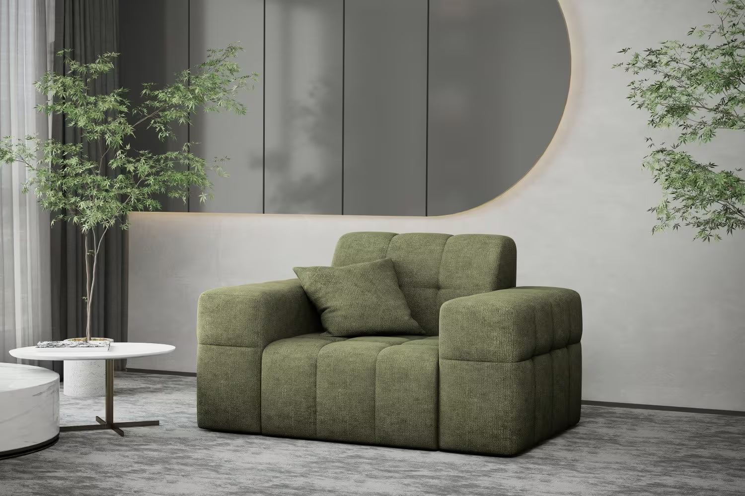 Sessel Nimes in Teddy, 120 cm Breite