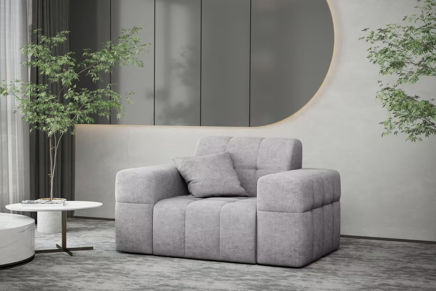 Sessel Nimes in Teddy, 120 cm Breite