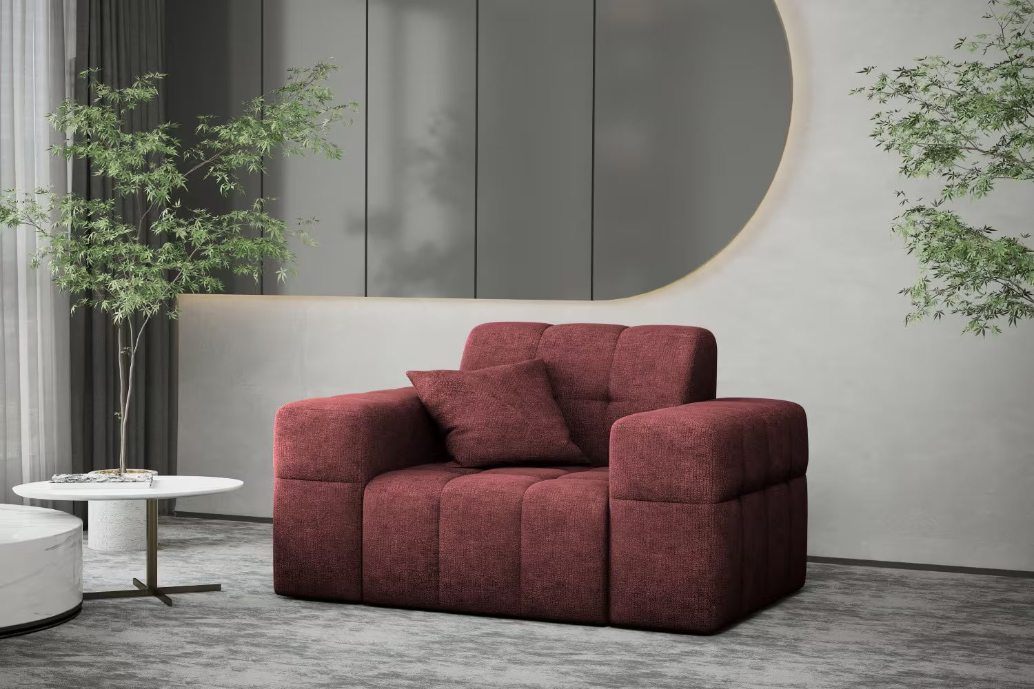 Sessel Nimes in Teddy, 120 cm Breite