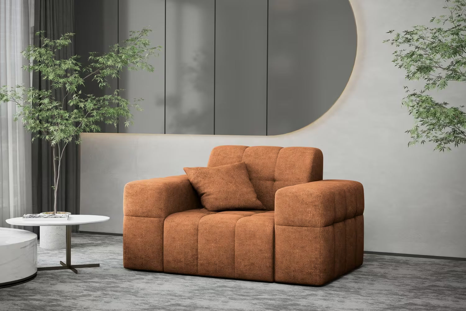 Sessel Nimes in Teddy, 120 cm Breite