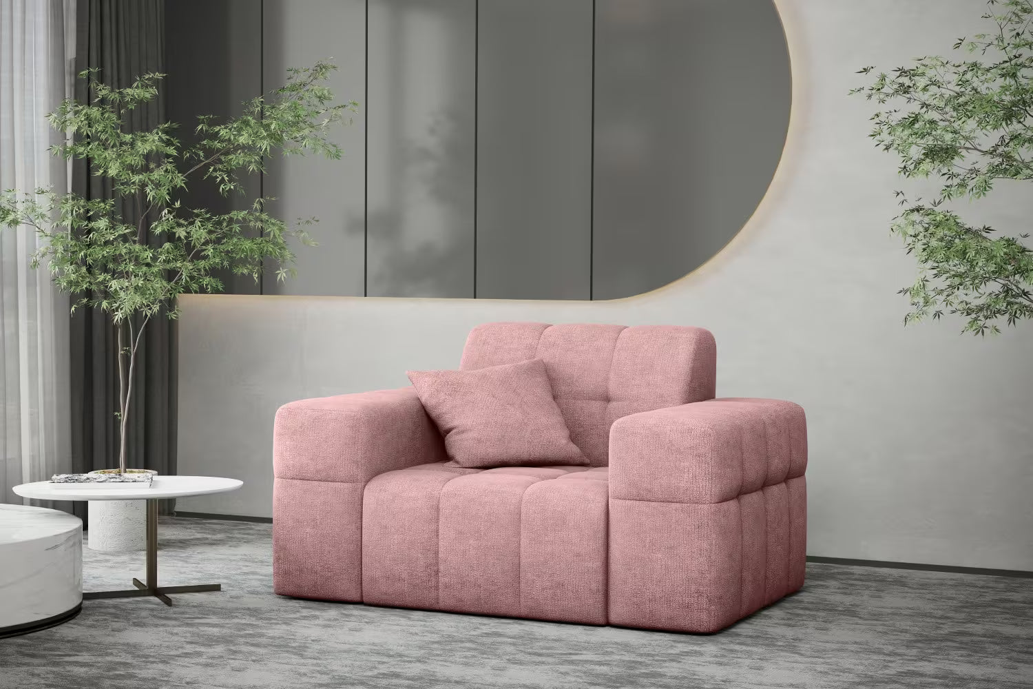 Sessel Nimes in Teddy, 120 cm Breite