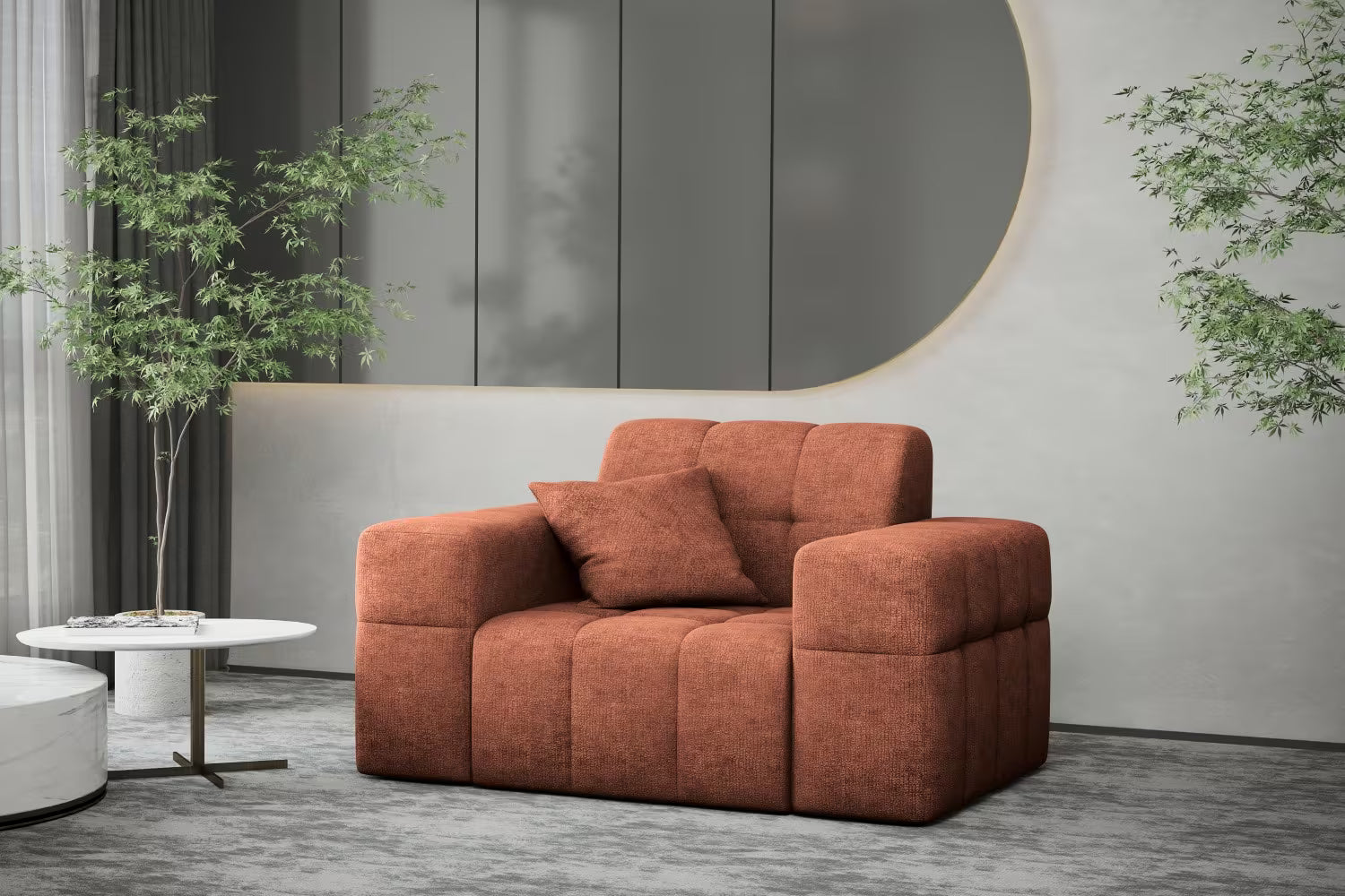 Sessel Nimes in Teddy, 120 cm Breite