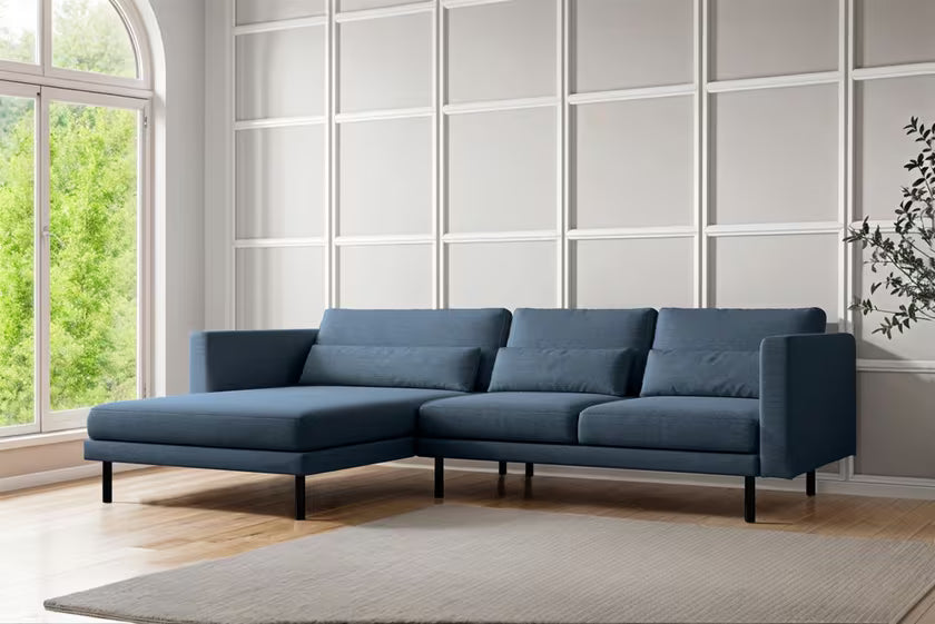 Ecksofa Dani (li) in Struktur, 281 cm Breite