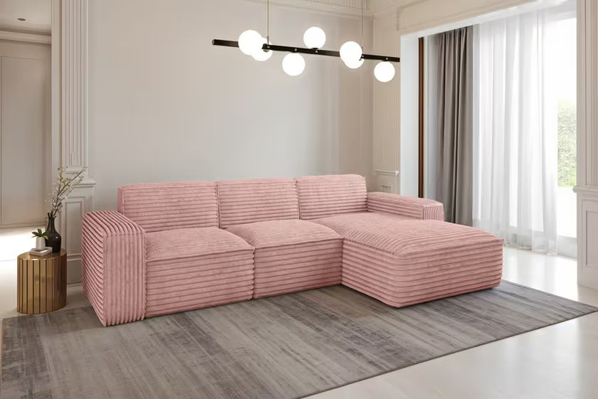 Ecksofa Siena (re) in Breitcord, 266 cm Breite