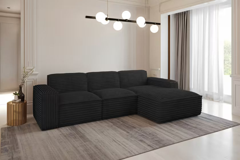 Ecksofa Siena (re) in Breitcord, 266 cm Breite