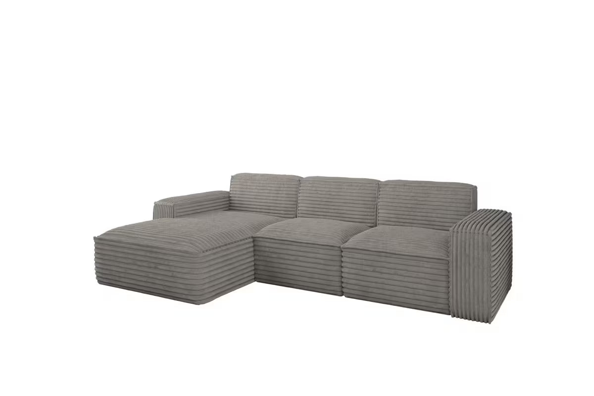 Ecksofa Siena (li) in Breitcord, 266 cm Breite