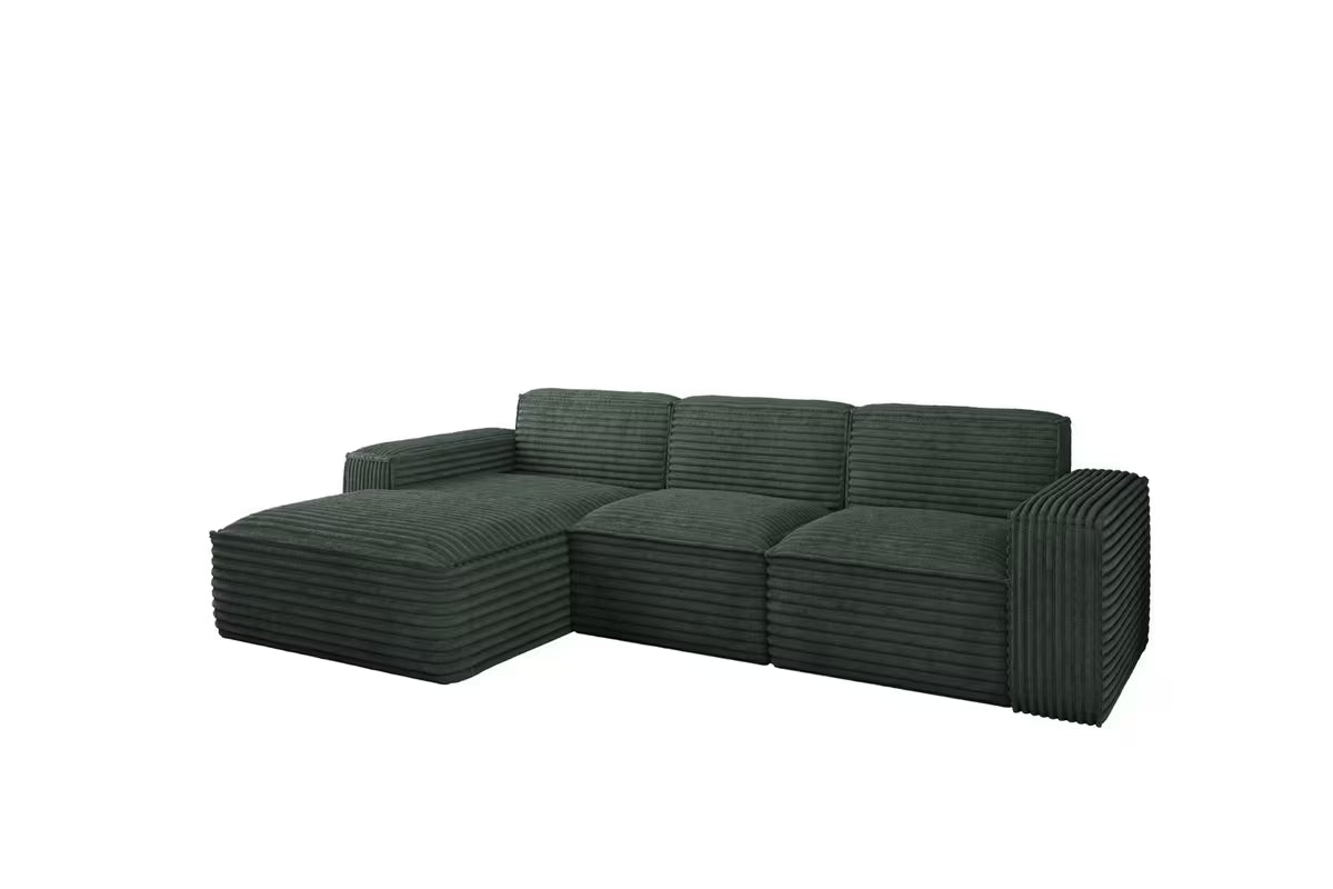 Ecksofa Siena (li) in Breitcord, 266 cm Breite