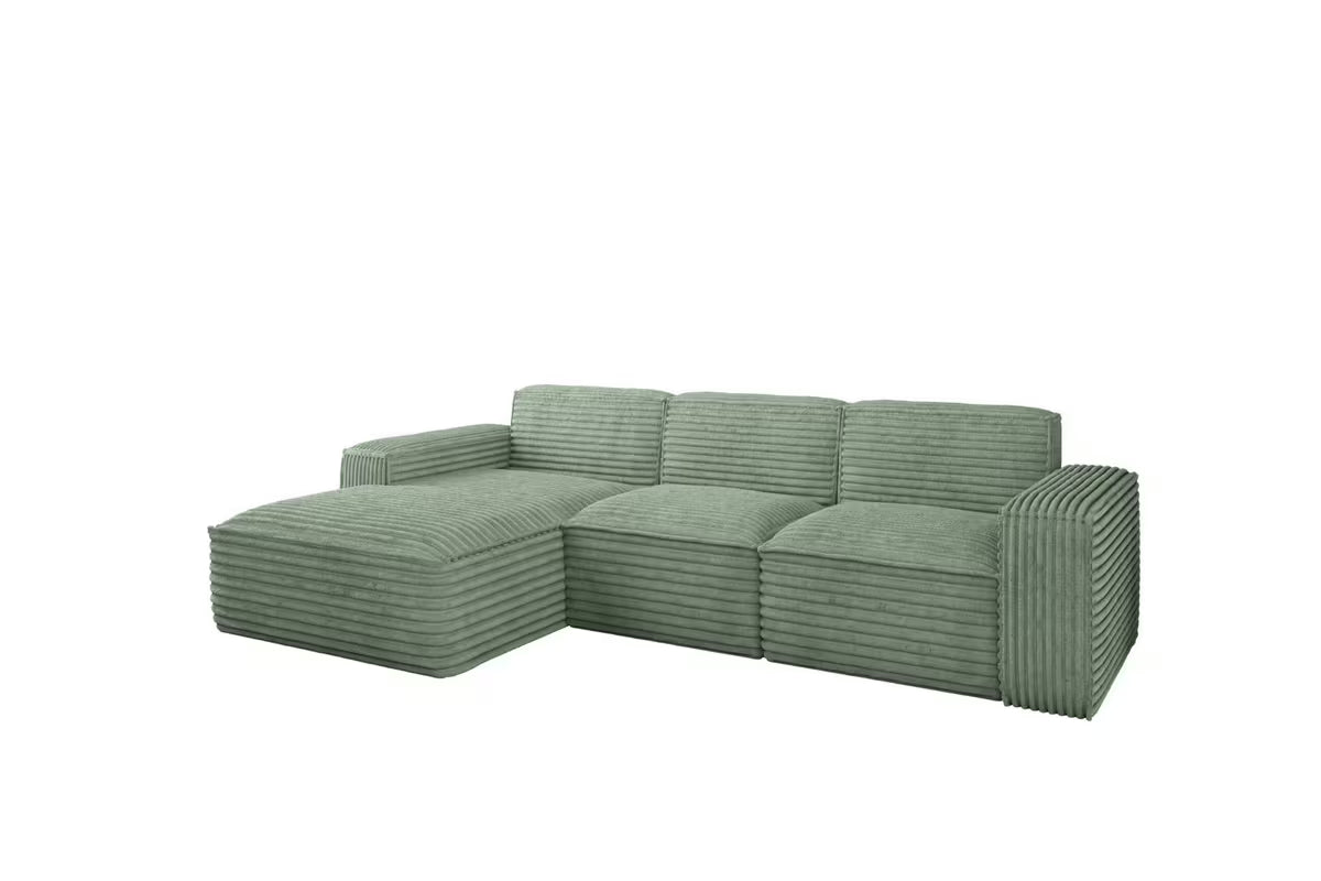 Ecksofa Siena (li) in Breitcord, 266 cm Breite