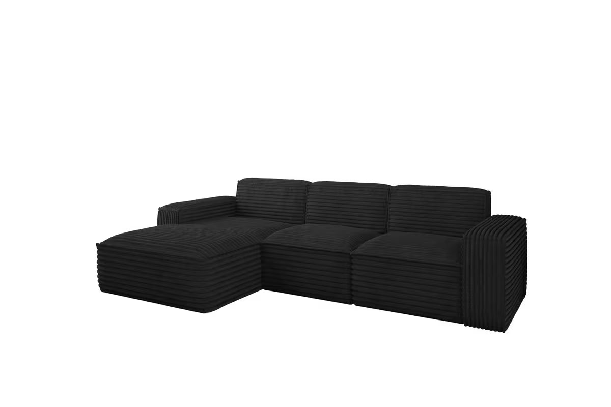 Ecksofa Siena (li) in Breitcord, 266 cm Breite