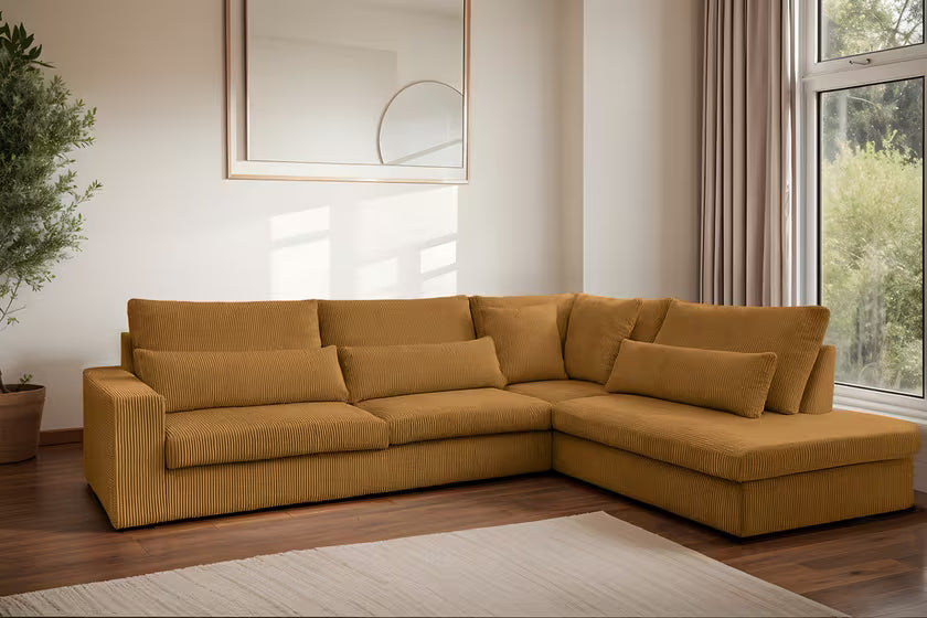 Ecksofa Sven (re) in Cord, 315 cm Breite