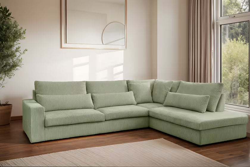 Ecksofa Sven (re) in Cord, 315 cm Breite