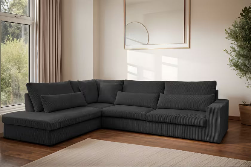 Ecksofa Sven (li) in Cord, 315 cm Breite