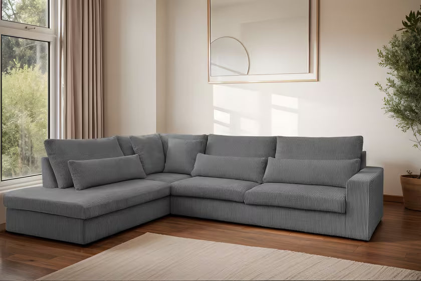 Ecksofa Sven (li) in Cord, 315 cm Breite