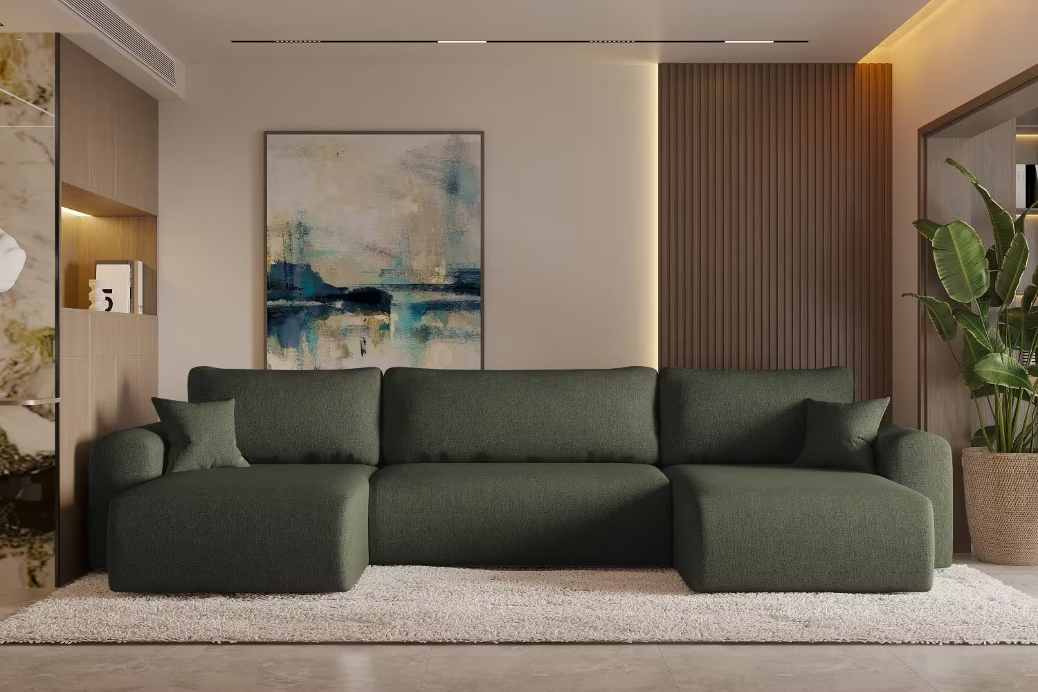 Sofa Wohnlandschaft Capri #Variant_Dunkelgrün