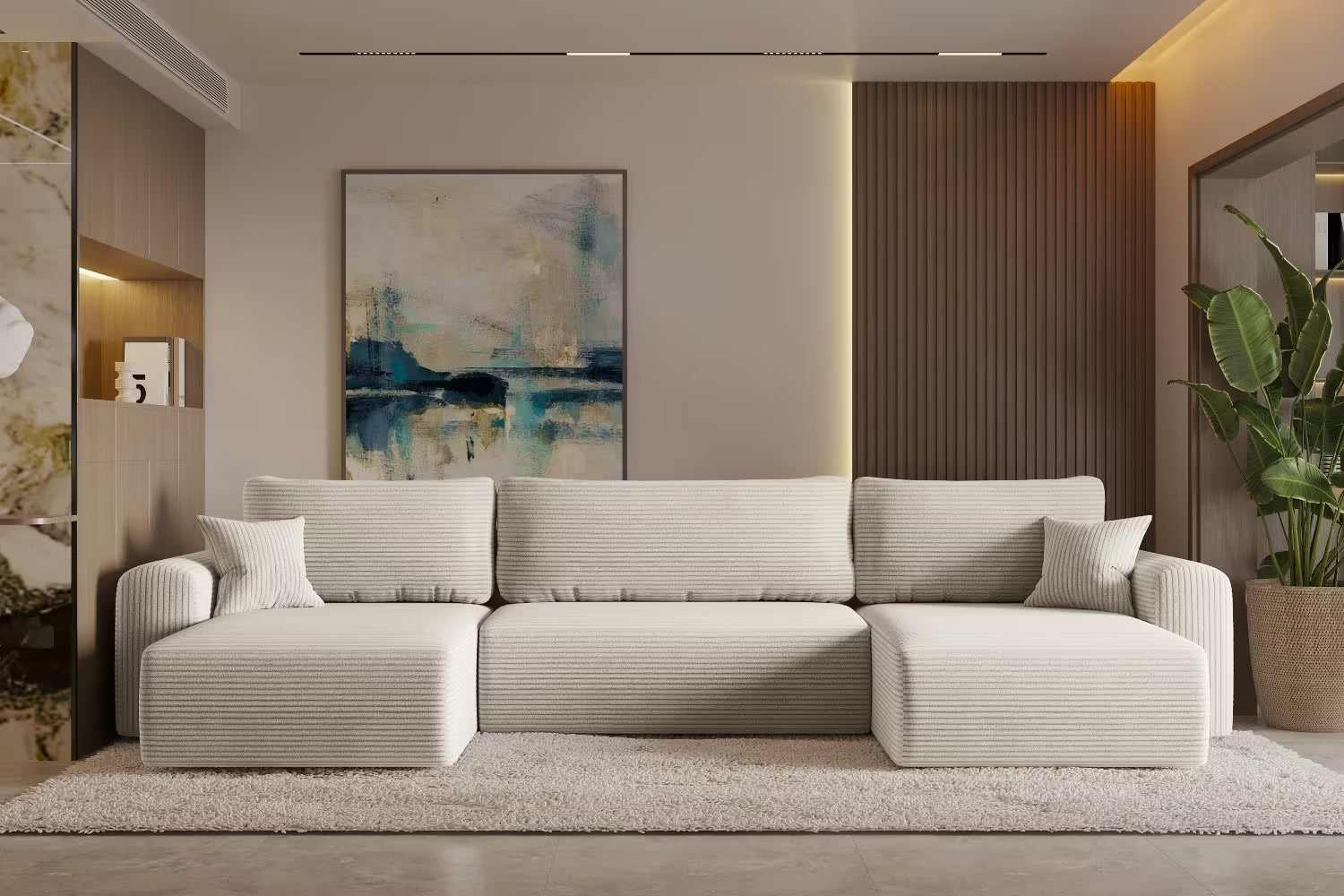 Sofa Wohnlandschaft Capri #Variant_Ecru