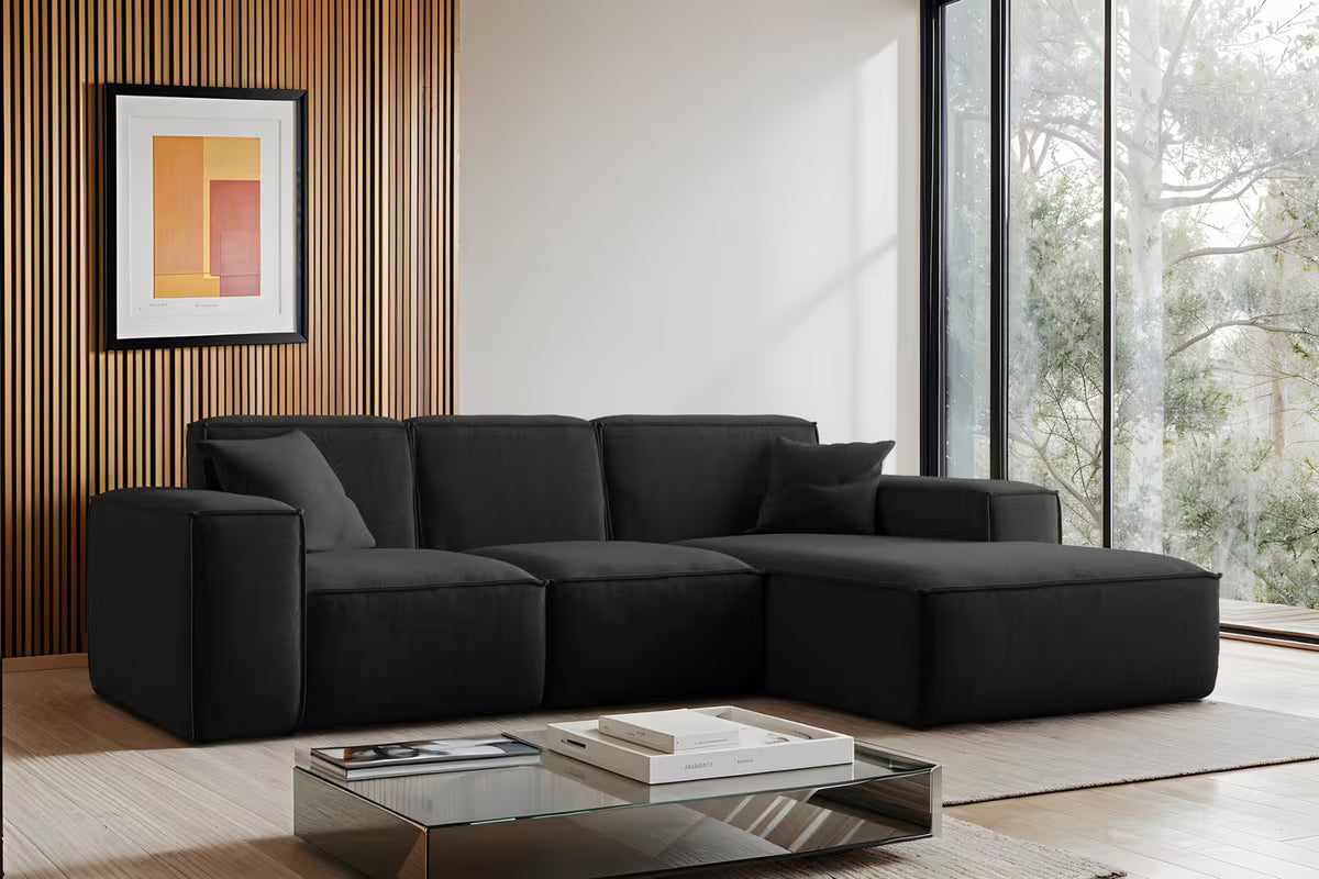 Ecksofa Siena (re) in Struktur, 266 cm Breite