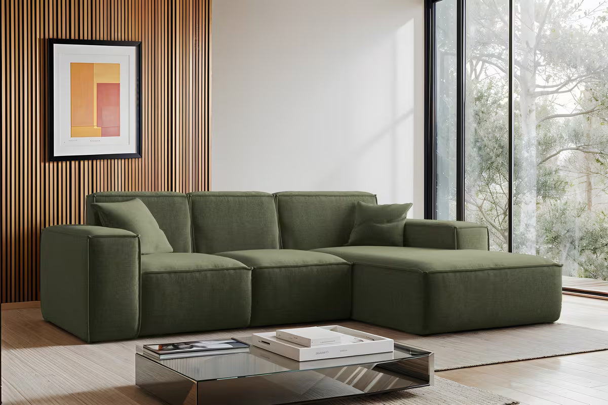Ecksofa Siena (re) in Struktur, 266 cm Breite