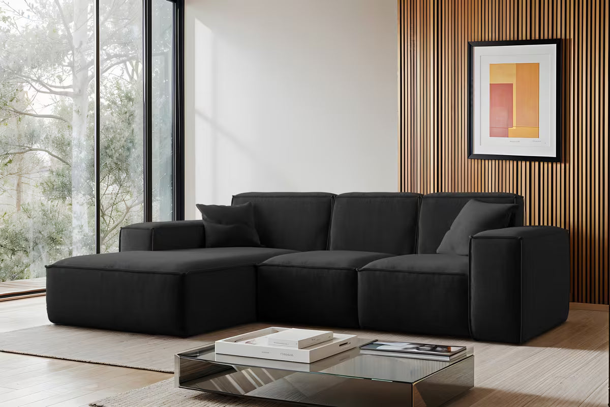 Ecksofa Siena (li) in Struktur, 266 cm Breite