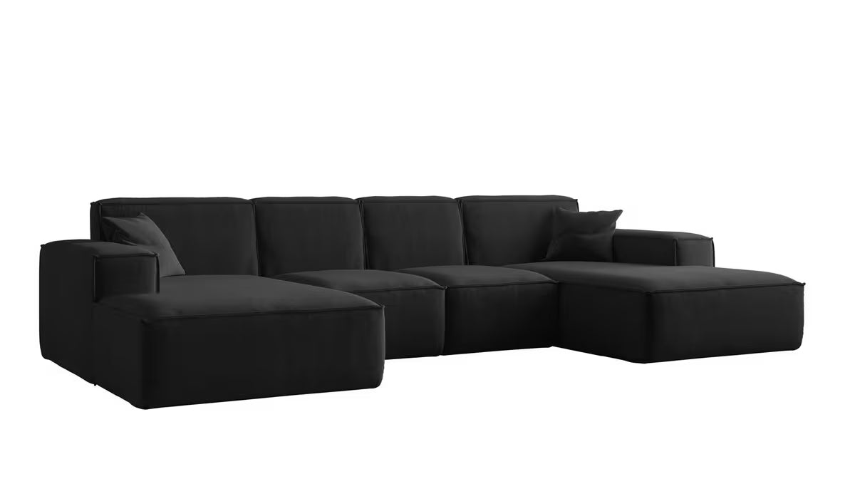 Sofa Wohnlandschaft Siena in Struktur, 344 cm Breite