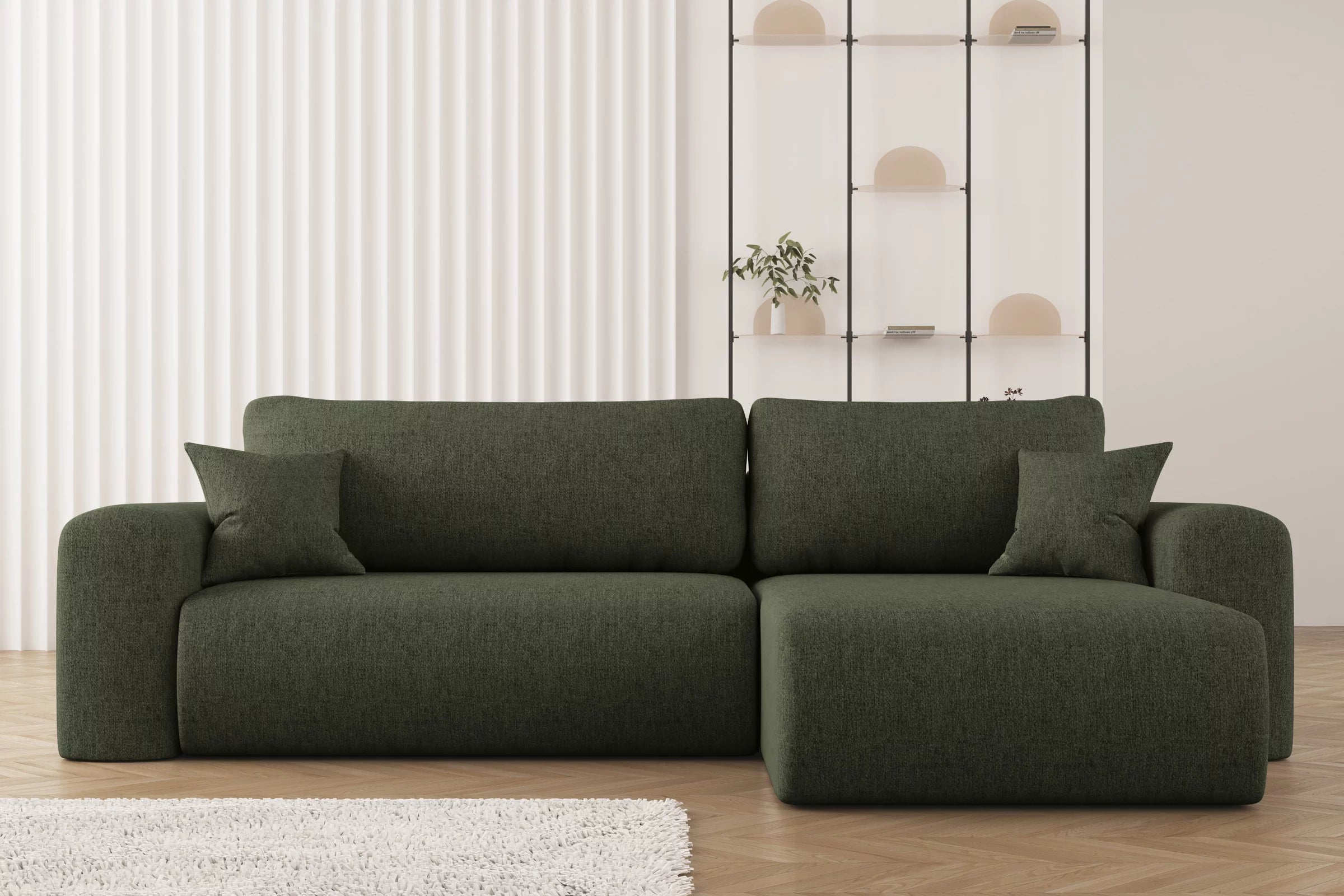 Ecksofa Capri #Variant_Dunkelgrün-Rechts