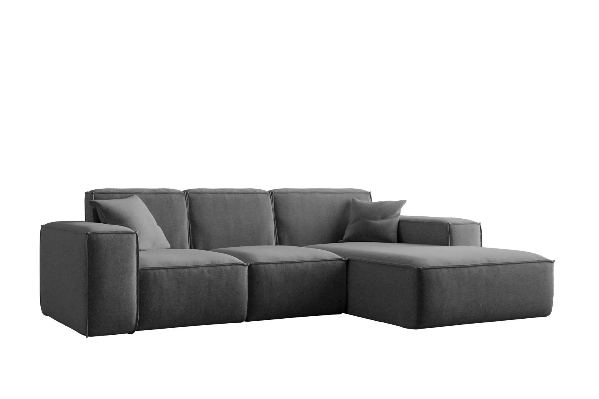 Ecksofa Siena (re) in Struktur, 266 cm Breite