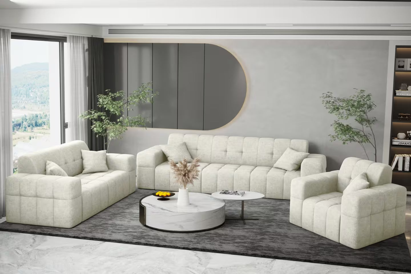 Sofa Set Nimes 3-2-1 #Variant_Creme