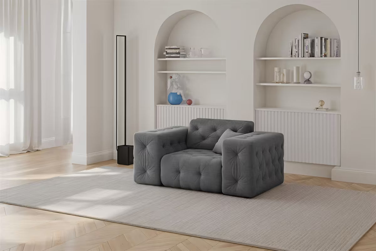 Sofa Set Modest 3-1-1 in Struktur, 251 cm Breite