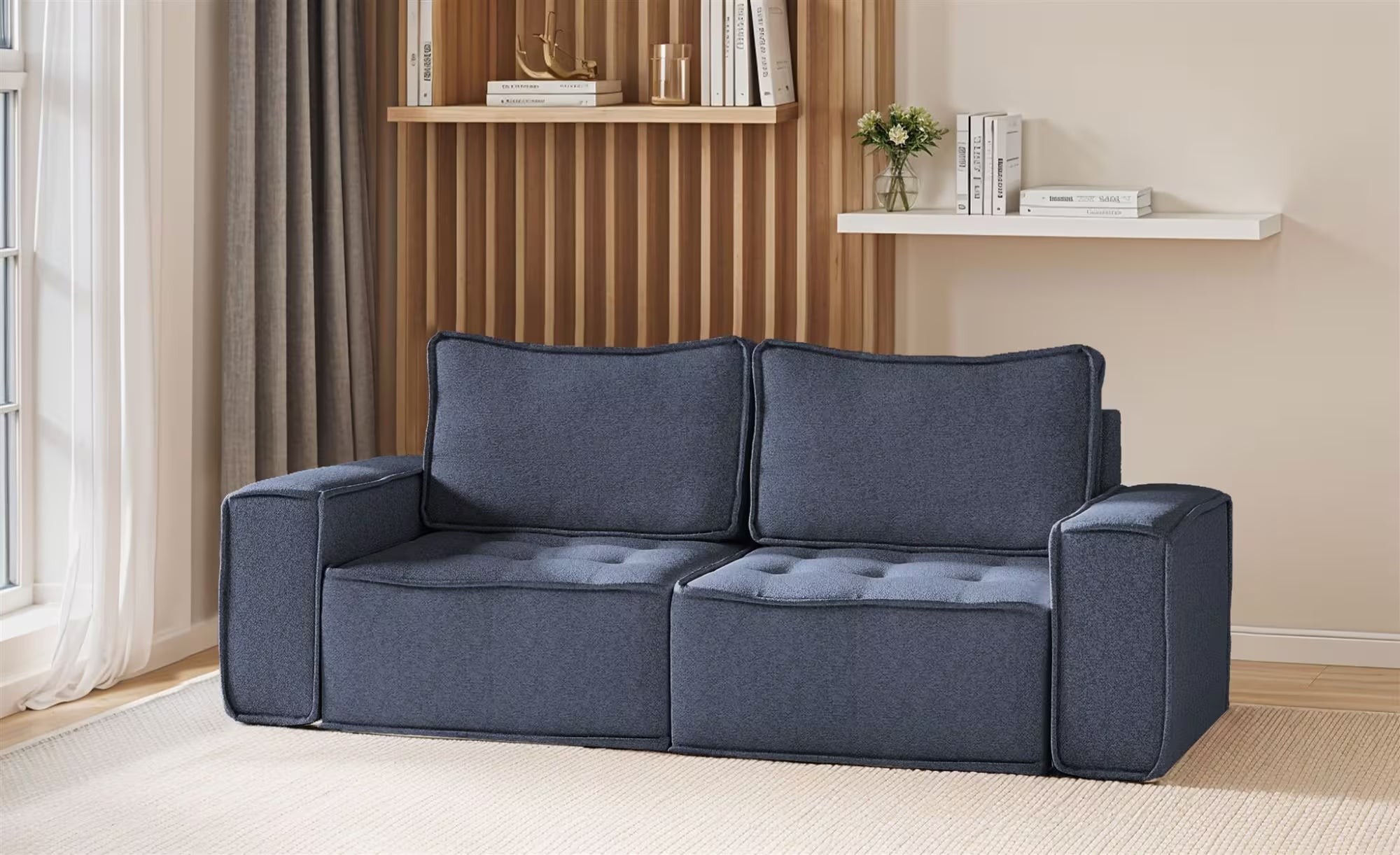 Boho Sofa in Struktur, 212 cm Breite