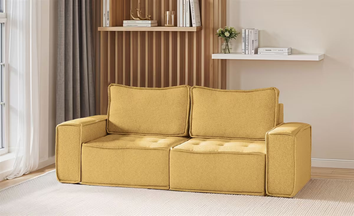 Boho Sofa in Struktur, 212 cm Breite