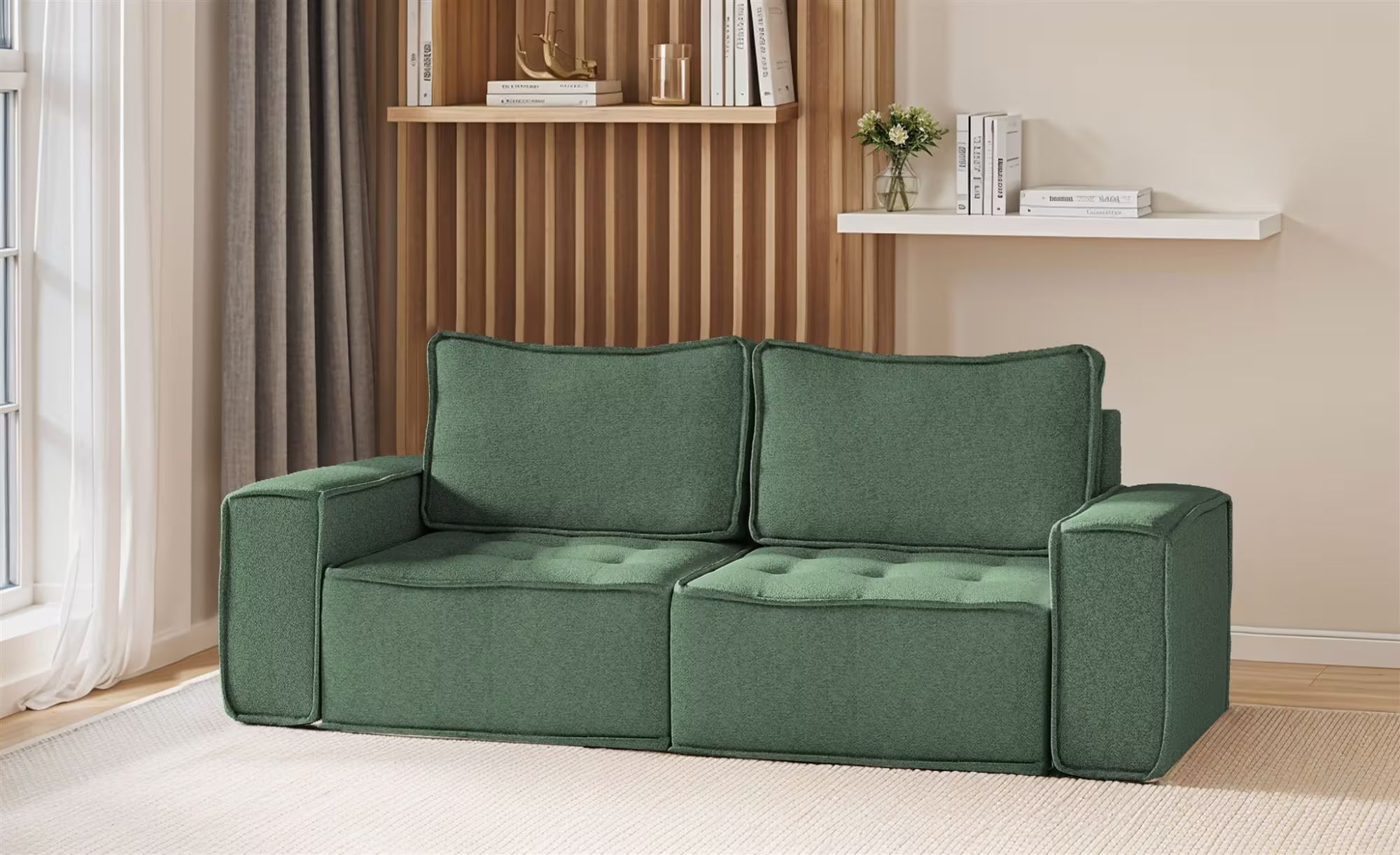 Boho Sofa in Struktur, 212 cm Breite