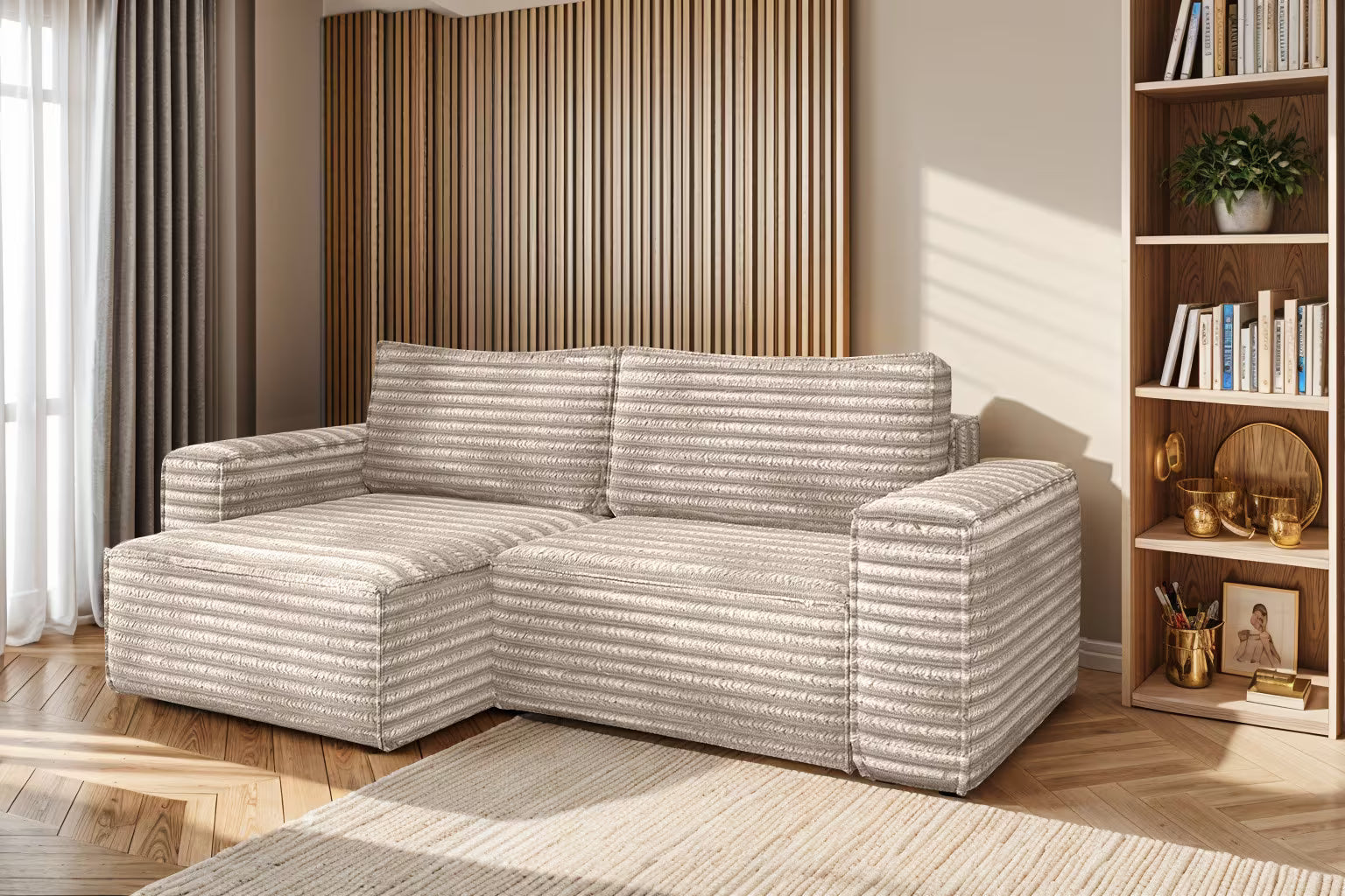 Hugo Ecksofa in Breitcord #Variant_Beige-Links